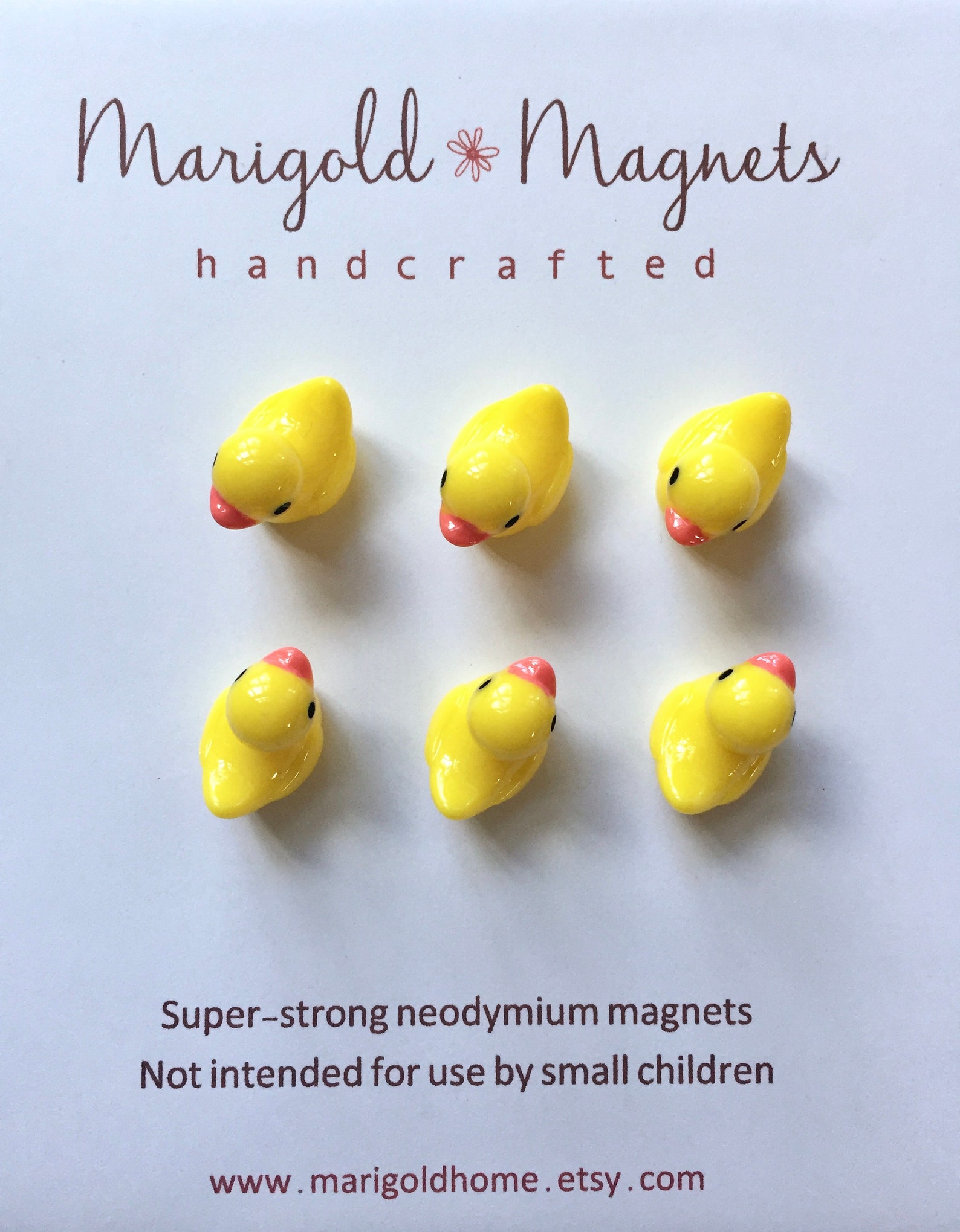 Tiny Duck Set of 6 YELLOW Ducks Small SUPER STRONG Etsy