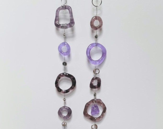 Organics (Winter) - Fused Glass Totem/Suncatcher