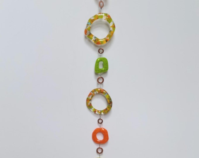 Organics (Spring) - Fused Glass Totem/Suncatcher