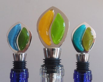Two-Faced - Fused Glass Bottle Stopper