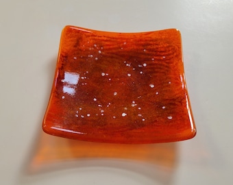Nebula - Fused Glass Candle Holder / Candle Plate
