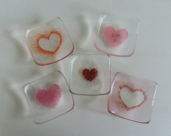 My Heart Melts - Fused Glass Trinket/Ring/Soap Dish