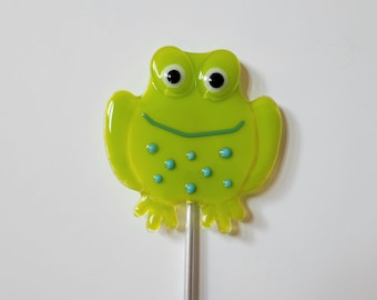 Critters (Frog) - Fused Glass Garden/Plant Stake