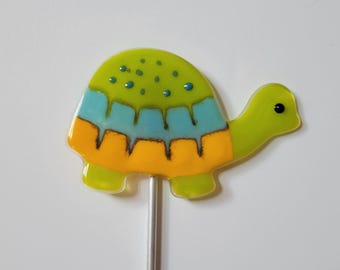 Critters (Turtle) - Fused Glass Garden/Plant Stake