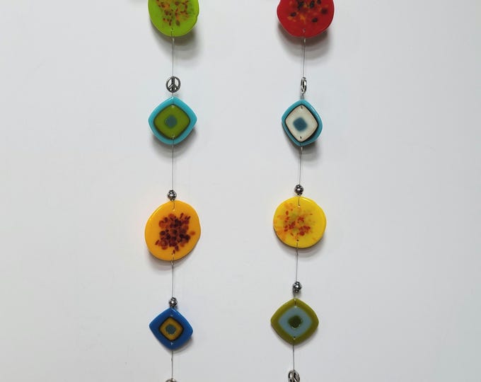 Mish-Mash - Fused Glass Totem/Suncatcher