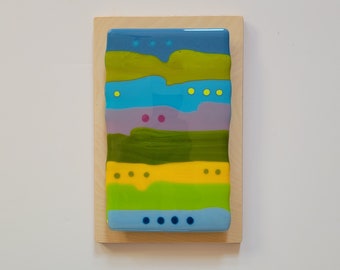 Color Waves - Fused Glass Wall Art