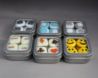 Be Magnetic! - Fused Glass Refrigerator/Office Magnets - Set of 8