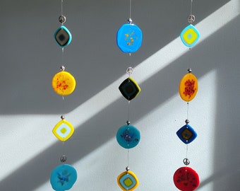 Mish-Mash - Fused Glass Totem/Suncatcher