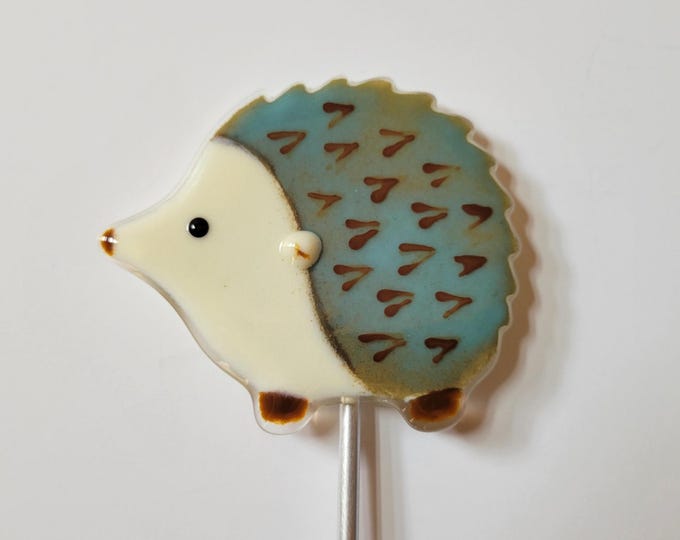 Critters (Hedgehog) - Fused Glass Garden/Plant Stake