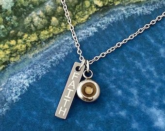 Mustard Seed Necklace: Stainless Steel Faith Tag, Religious Gift