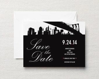 New York City Save The Date - NYC Wedding Save The Date - Brooklyn / Manhattan Save The Date
