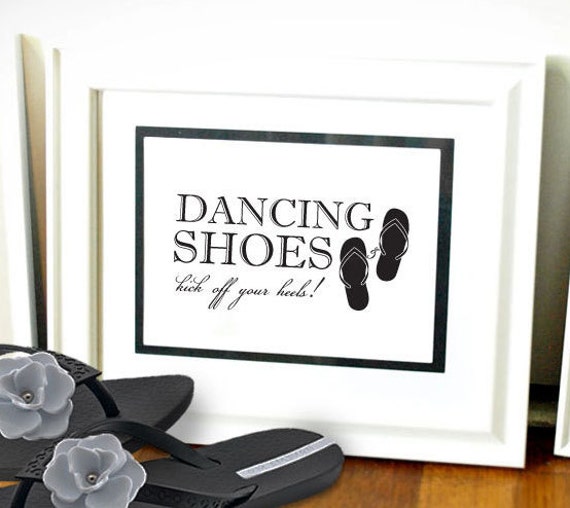 Wedding Flip Flop Sign Wedding Reception Sign Flip Flops Etsy