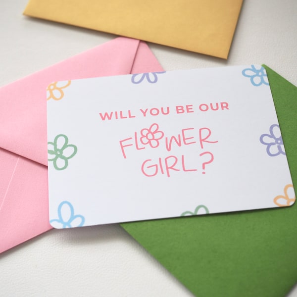 Flower Girl Card // "Will You Be Our Flower Girl" Card for Flower Girl Proposal