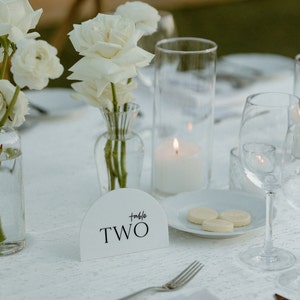 Números de mesa con cúpula de acrílico