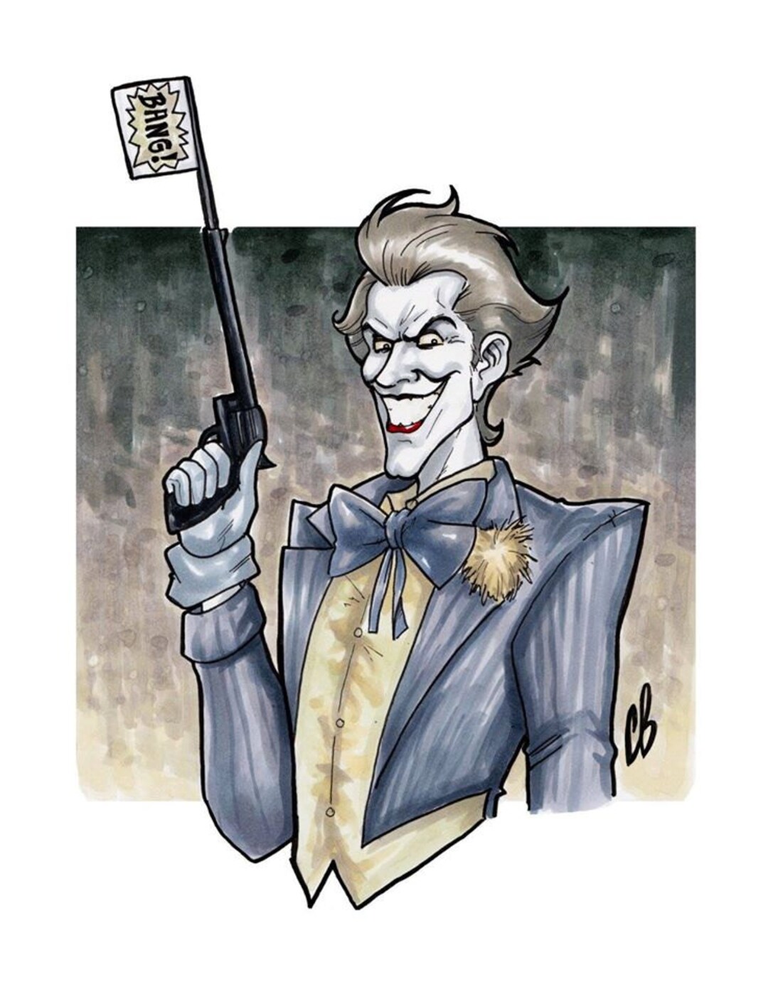8 X 10 the Joker Batman Copic Mepxy Marker Custom Sketch - Etsy Finland