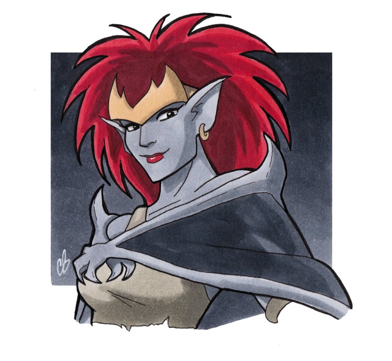 6 x 6 Demona Gargoyles Copic Marker Sketch Etsy