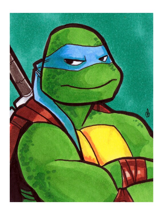 Leonardo Teenage Mutant Ninja Turtles Shinhan Markersketch Etsy