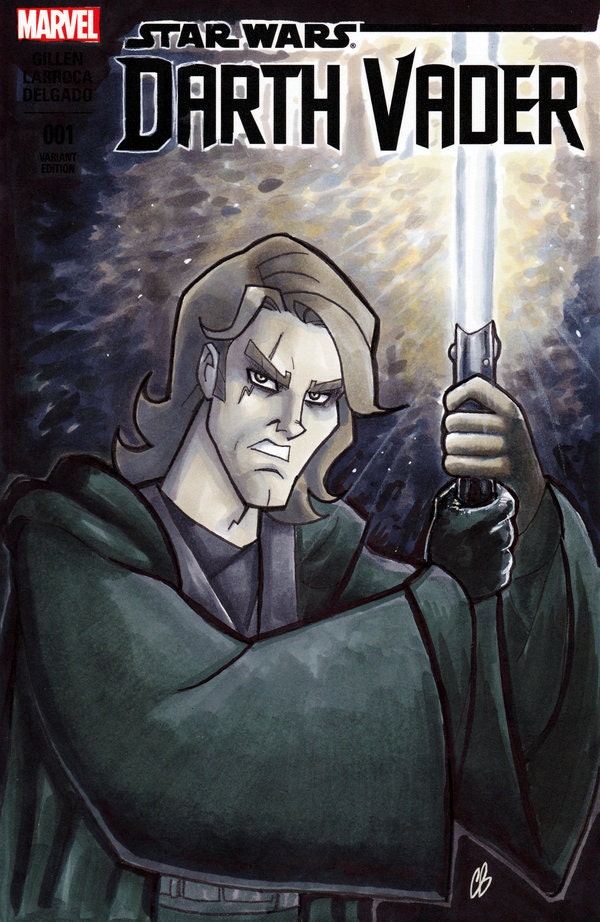 Anakin Skywalker Darth Vader Star Wars Skizze Cover Comic Buch Etsy