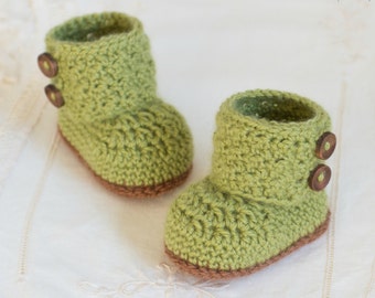 CROCHET PATTERN Cashmere Avocado Baby Booties