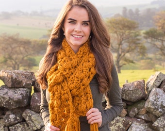 CROCHET PATTERN - Butterscotch Tassel Scarf