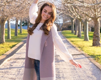 CROCHET PATTERN - Baby's Breath Sleeveless Cardigan