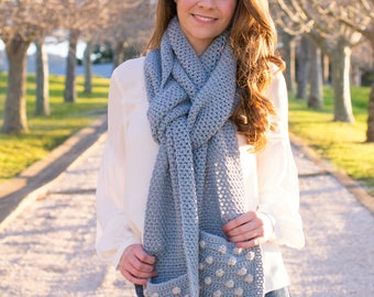 CROCHET PATTERN - Cloudy Day Scarf