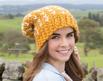 CROCHET PATTERN - Fair Isle Biscotti Hat