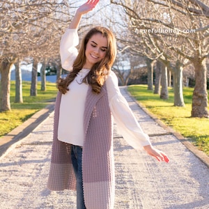 CROCHET PATTERN Baby's Breath Sleeveless Cardigan image 1