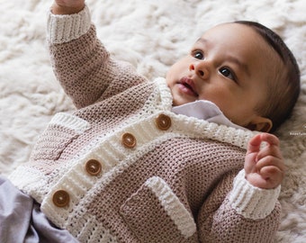 CROCHET PATTERN - "Little Opa" Grandpa Cardigan