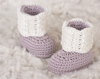 CROCHET PATTERN - Apricity Cable Baby Booties