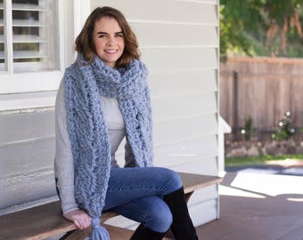 CROCHET PATTERN - Eylenda Cable Scarf