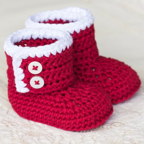 CROCHET PATTERN Santa Claus Baby Booties - Etsy