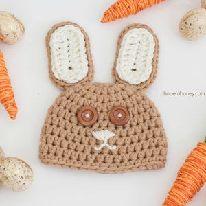 CROCHET PATTERN Easter Bunny Baby Hat & Diaper Cover Set image 4