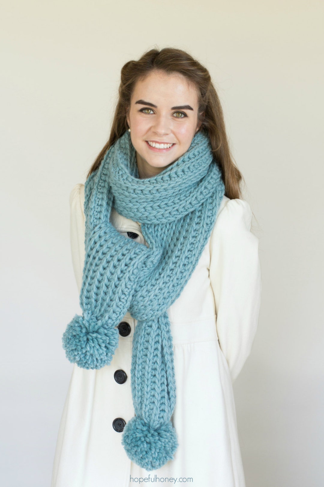 CROCHET PATTERN - Himalayan Mist Chunky Ribbed Scarf - Etsy