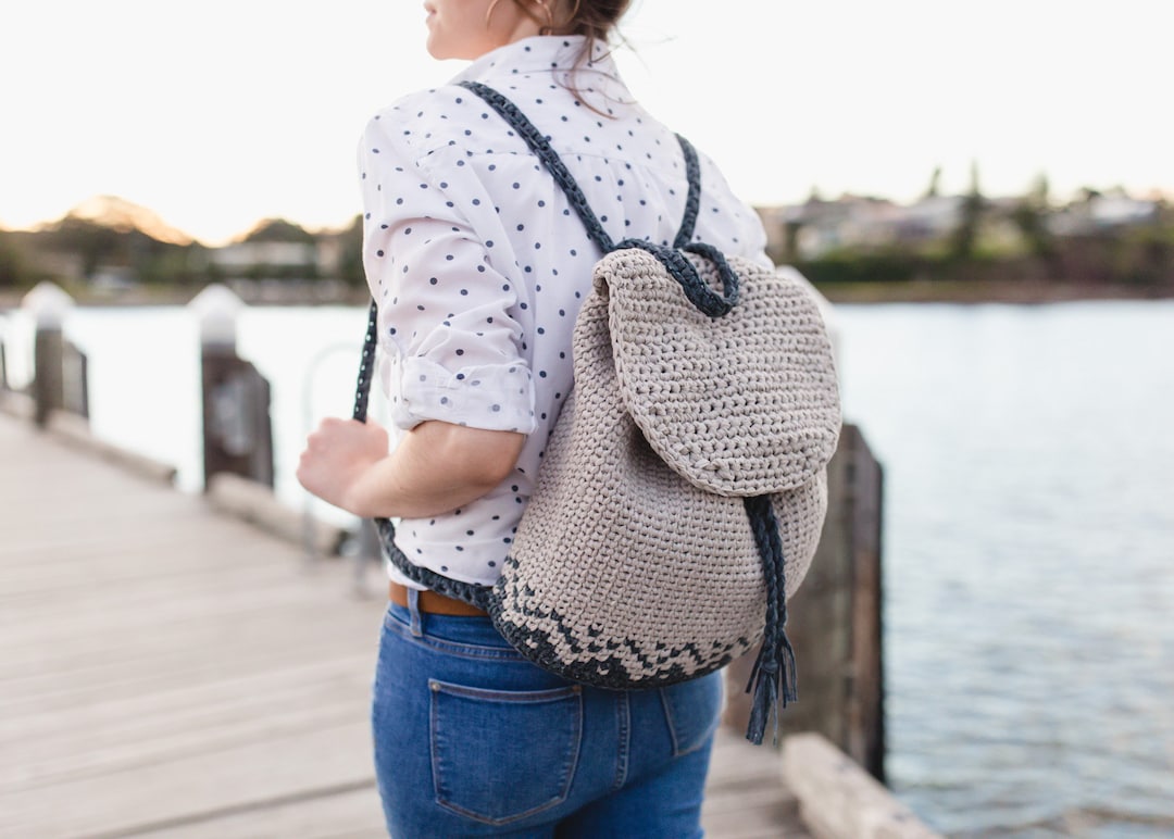 Crochet Pattern // Drawstring Backpack Back Pack Rucksack Gym Back ...