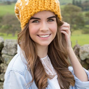 CROCHET PATTERN Fair Isle Biscotti Hat image 2