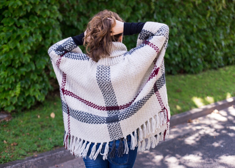 CROCHET PATTERN Glencoe Tartan Poncho image 8