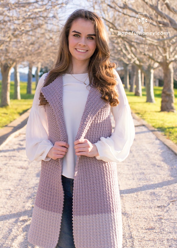 CROCHET PATTERN Baby's Breath Sleeveless Cardigan - Etsy