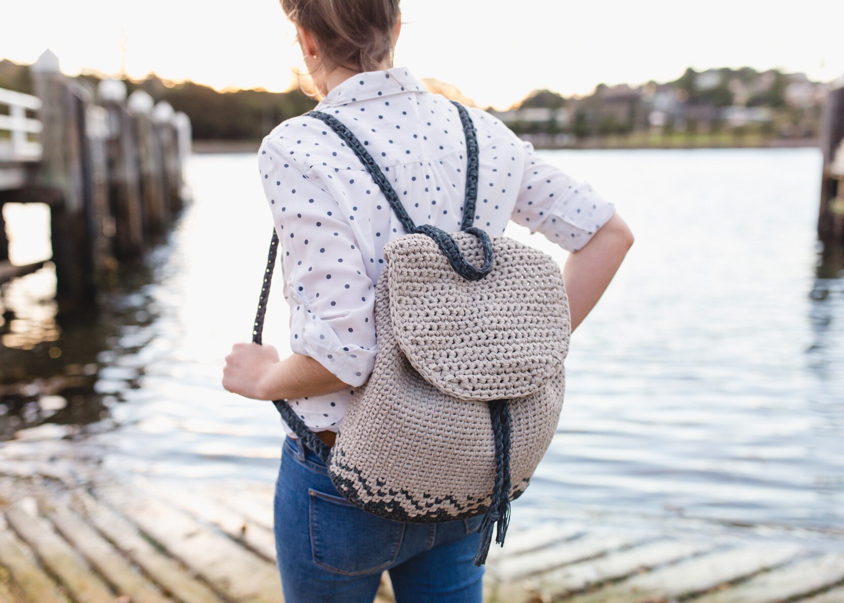 Crochet Pattern // Drawstring Backpack Back Pack Rucksack Gym Back ...