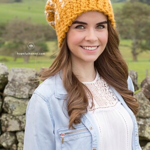 CROCHET PATTERN Fair Isle Biscotti Hat image 5