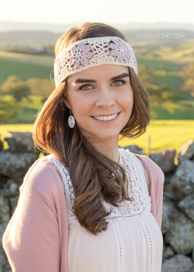 CROCHET PATTERN Orchid Lane Bohemian Headband image 3