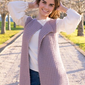 CROCHET PATTERN Baby's Breath Sleeveless Cardigan image 3