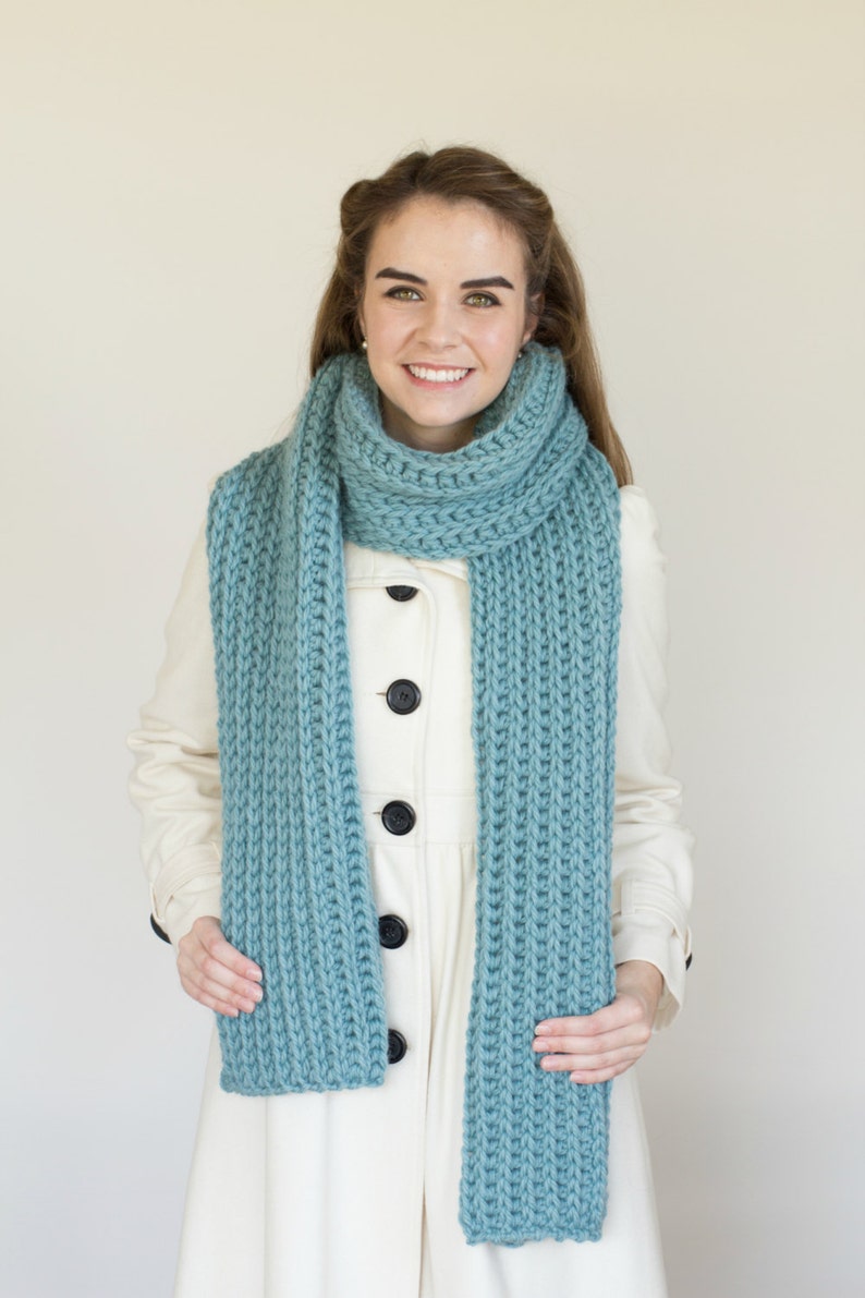CROCHET PATTERN - Himalayan Mist Chunky Ribbed Scarf - Etsy