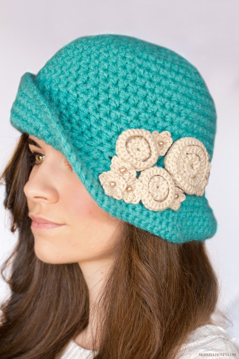 CROCHET PATTERN Charleston Cloche Hat, 1920's Flapper Hat image 3