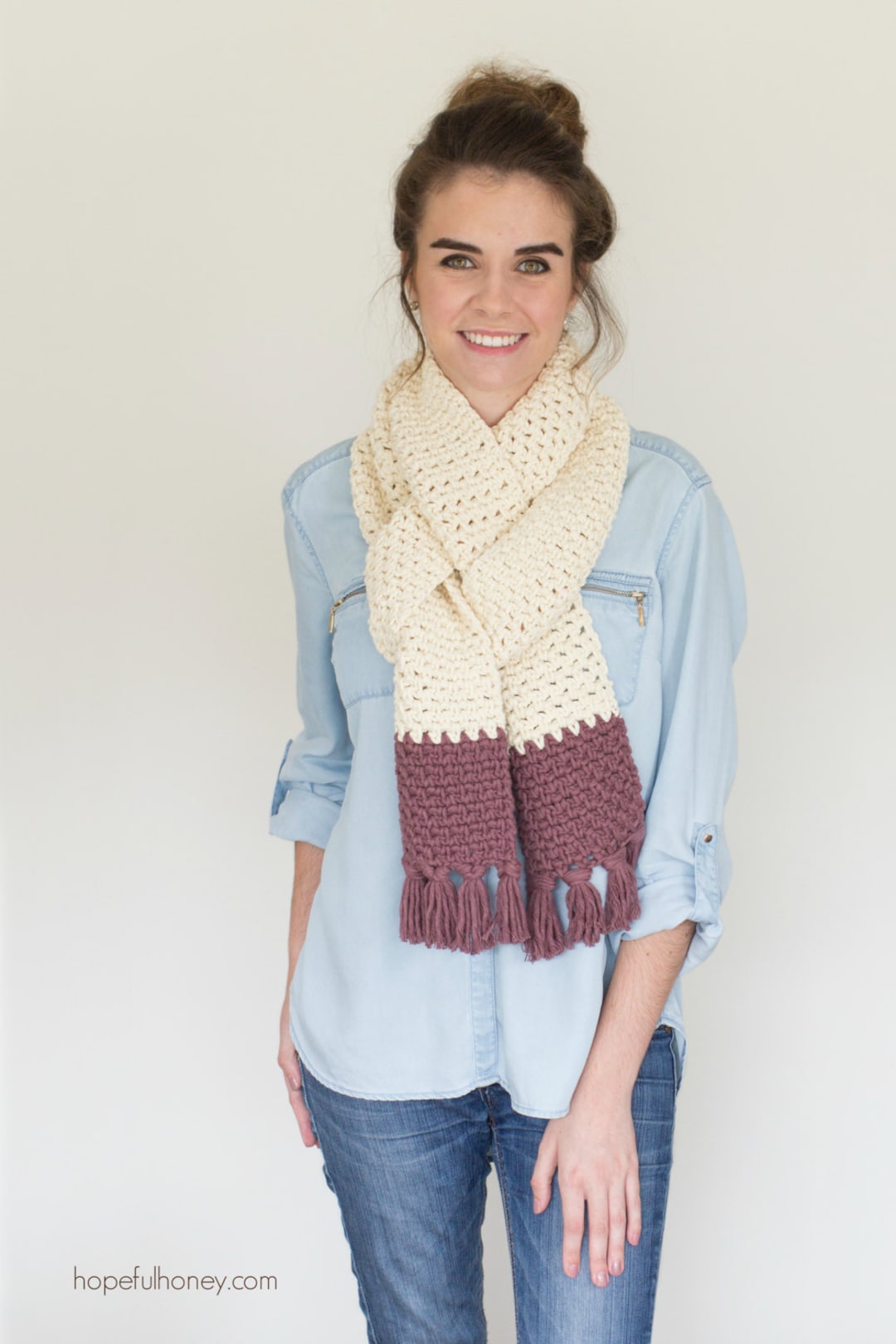 CROCHET PATTERN - Tasseled Chunky Scarf - Etsy