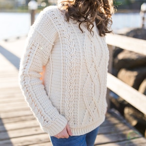 meara fisherman sweater crochet pattern