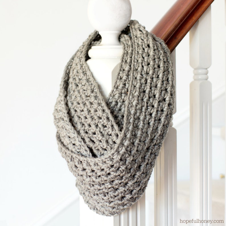 CROCHET PATTERN - Basic Chunky Infinity Scarf - Etsy