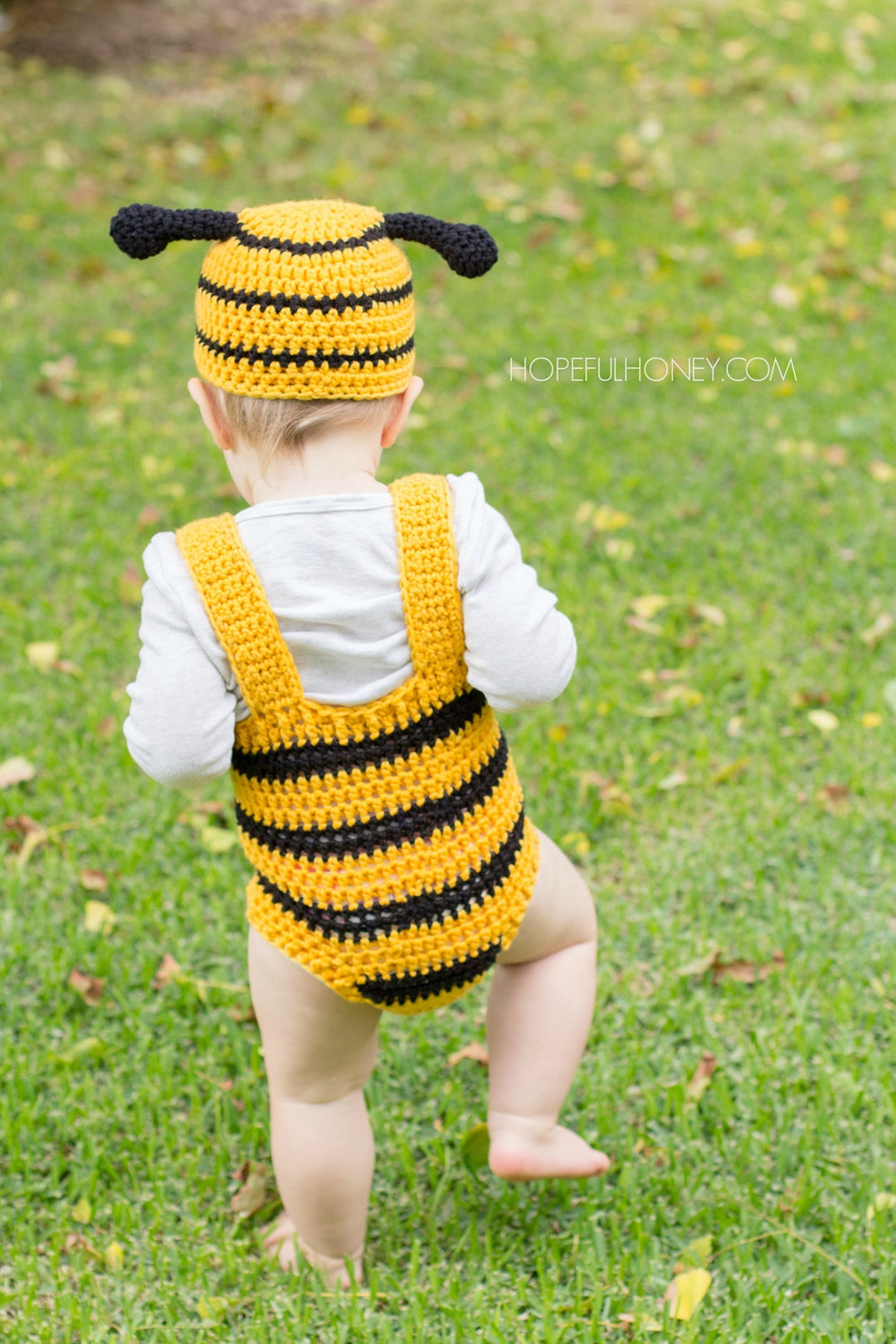 CROCHET PATTERN - Bumble Bee Baby Hat & Playsuit Set - Etsy