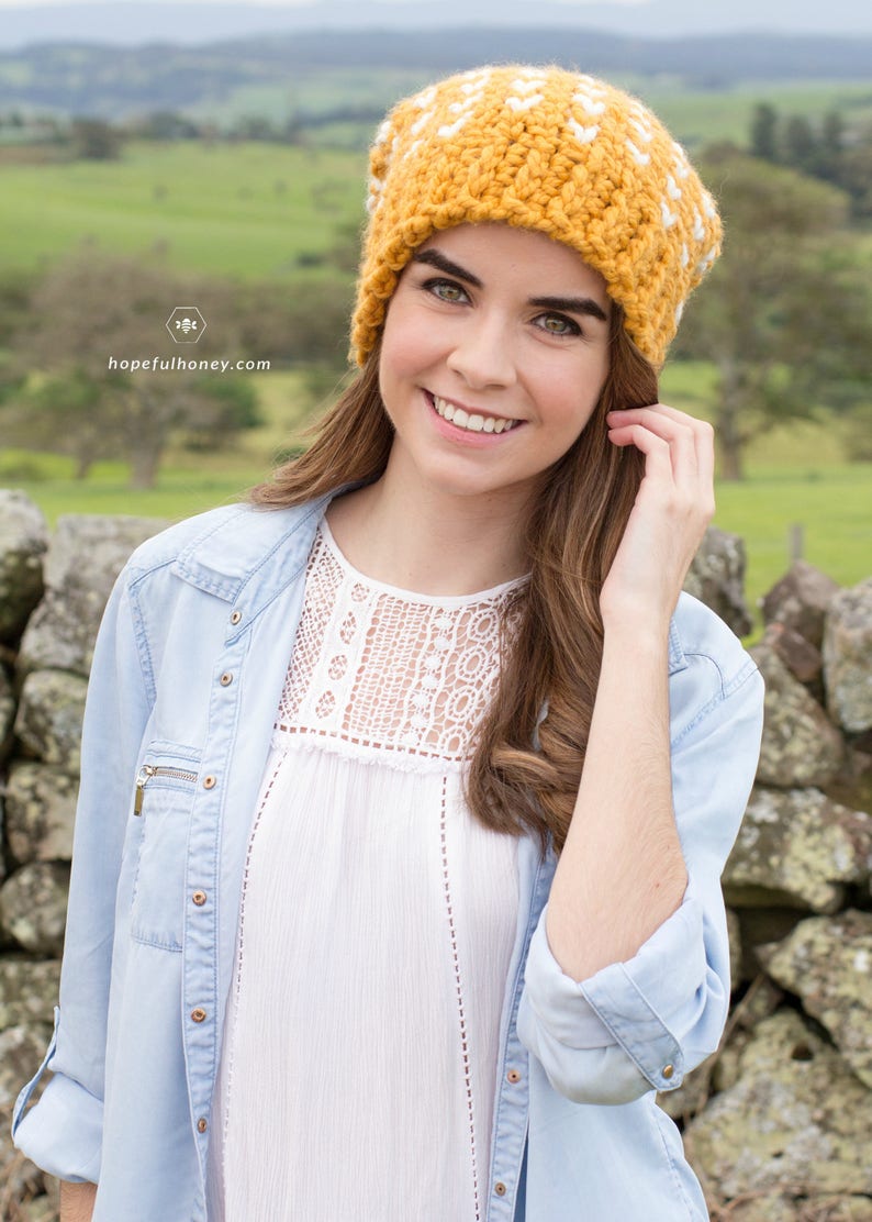 CROCHET PATTERN Fair Isle Biscotti Hat image 4