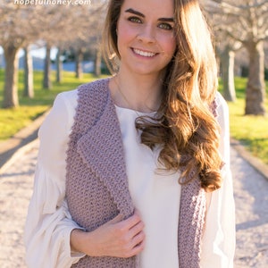 CROCHET PATTERN Baby's Breath Sleeveless Cardigan image 7